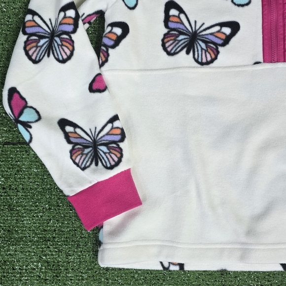 MEMBERS MARK | GIRLS HALF ZIP WILD BUTTERFLIES SUPER SOFT FLEECE PULLOVE… - Picture 9 of 16